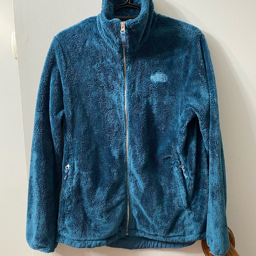 The North Face Osito Fleece Jacket Teal Blue Full Zip Women's Size Large